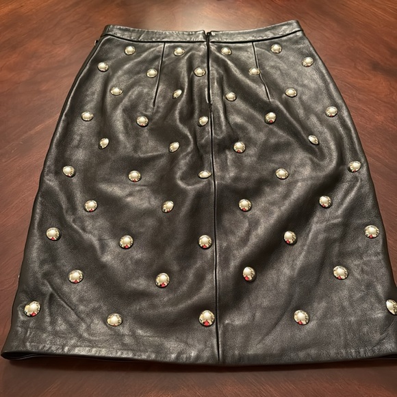 NWT ALEXANDER WANG LAMBSKIN BLACK LEATHER SKIRT IN SIZE 2. - Picture 4 of 9